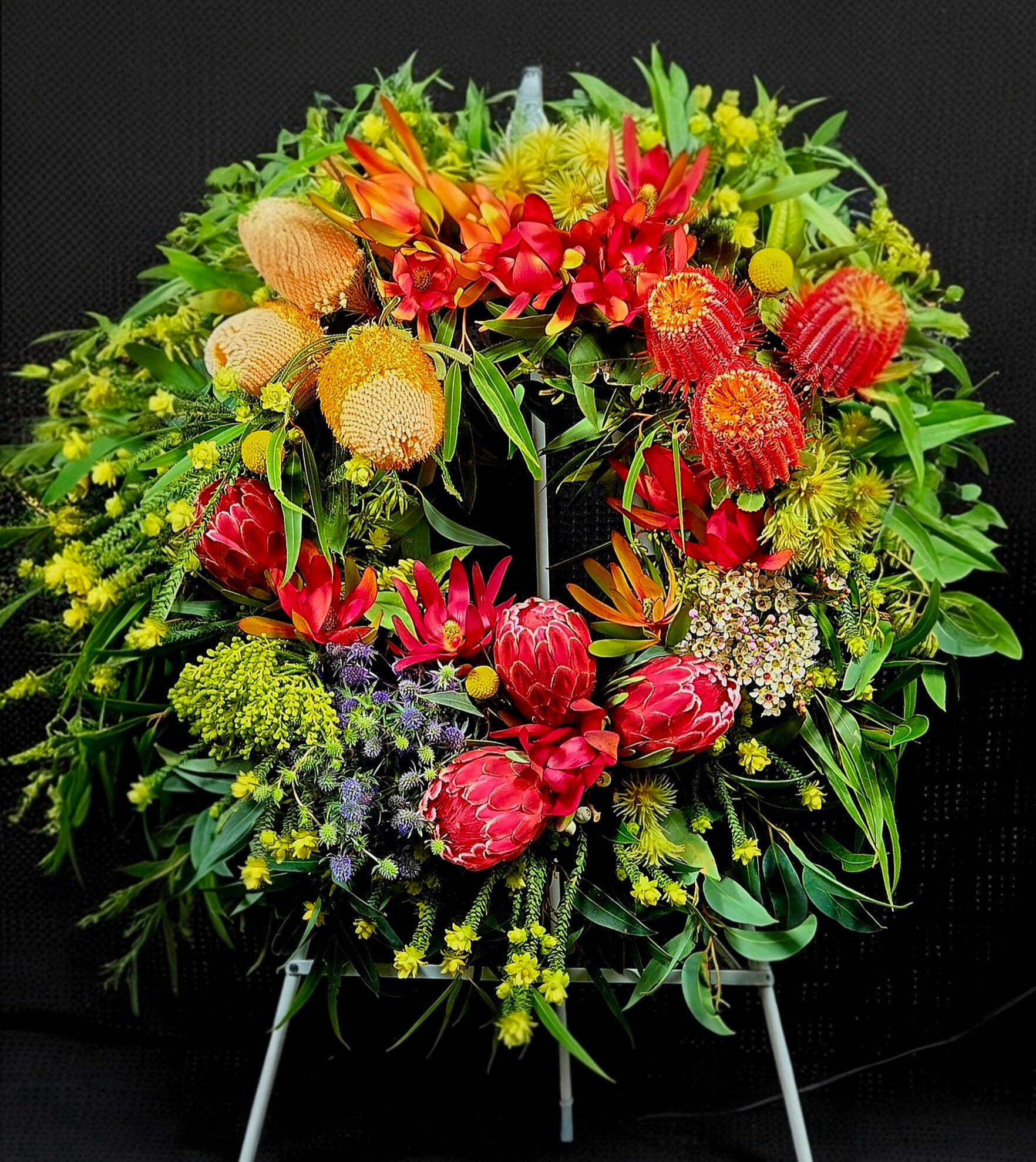 Native or Native & Soft Blooms Tribute Wreath