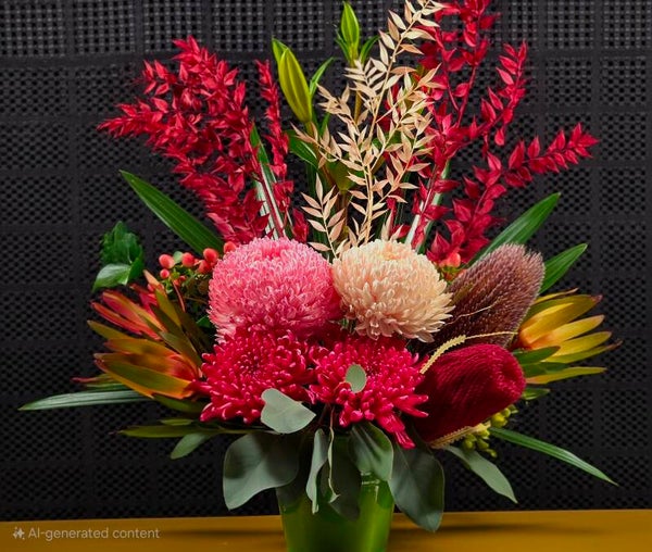 Crimson Elegance Arrangement