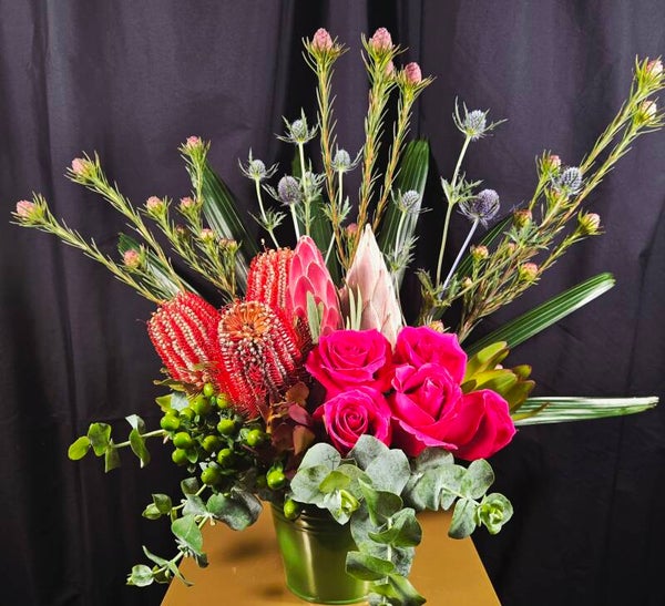 Wild Ruby and Rose Native Arrangement