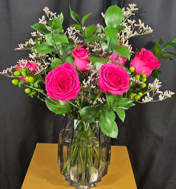 Pretty In Pink Vase Arrangement