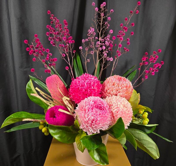 Blushing Native Grandeur – Luxe Vase Arrangement