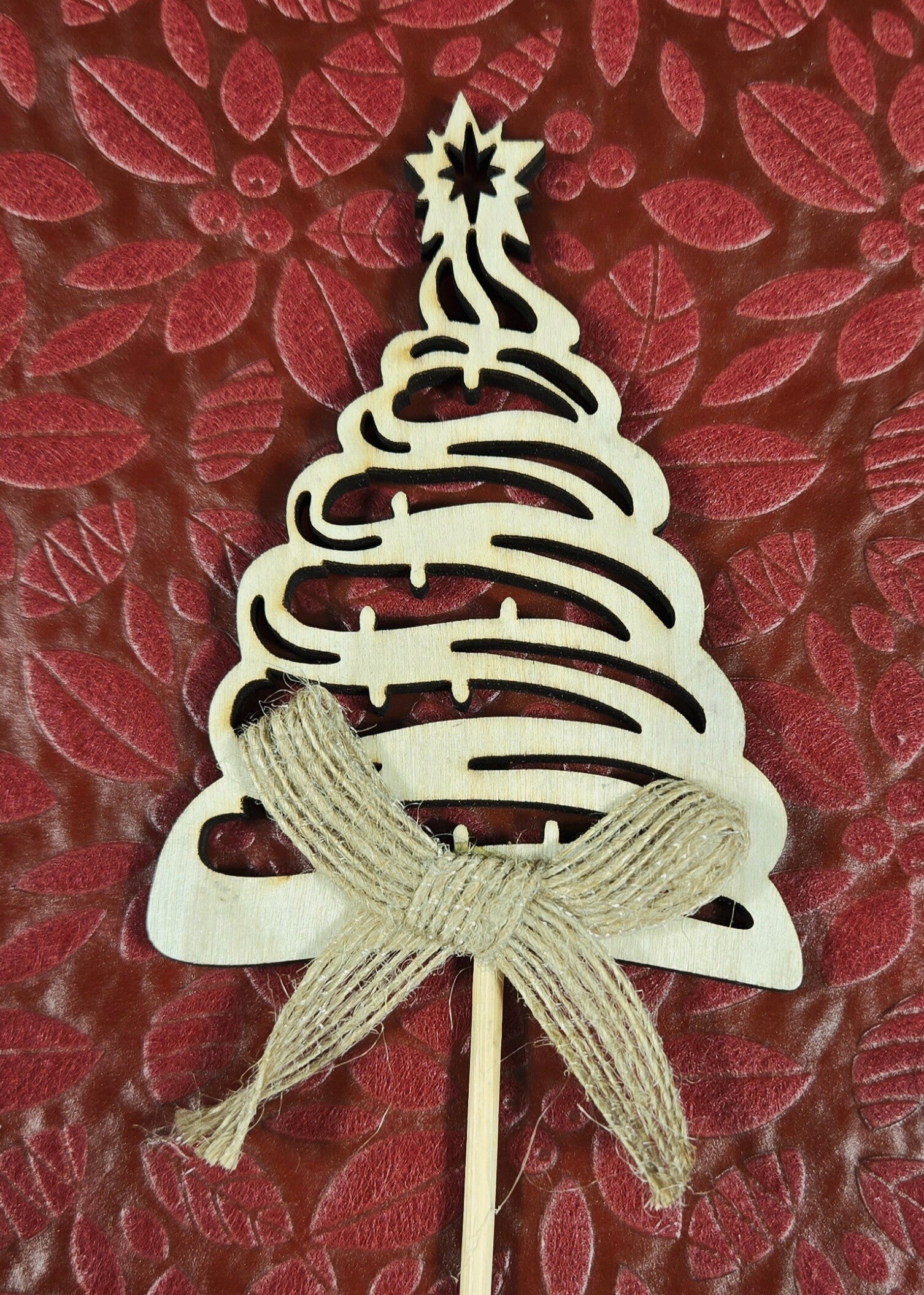 Wood Christmas Tree Plaque