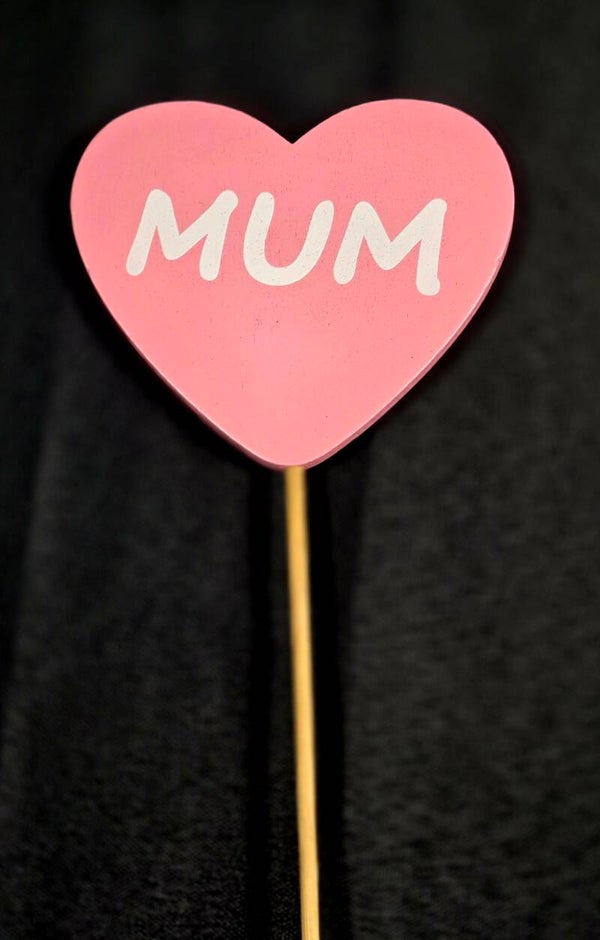 Mum Heart Plaque / Pick