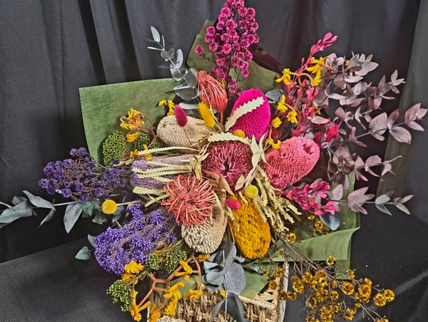 Preserved Australian Native Bouquet in Native and bright colours