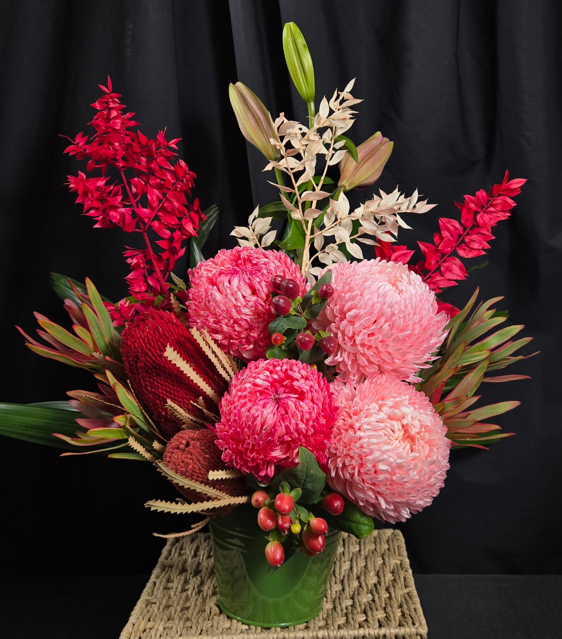 Crimson Elegance Arrangement
