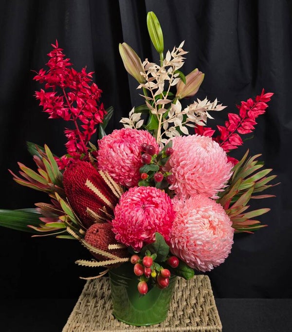 Crimson Elegance Arrangement
