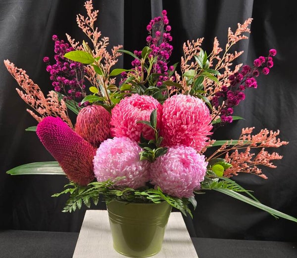 Blushing Native Grandeur – Luxe Vase Arrangement
