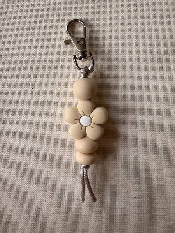 Sleutelhanger Beige Bloemetje