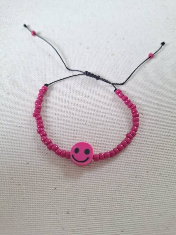 Armbandje- donker roze