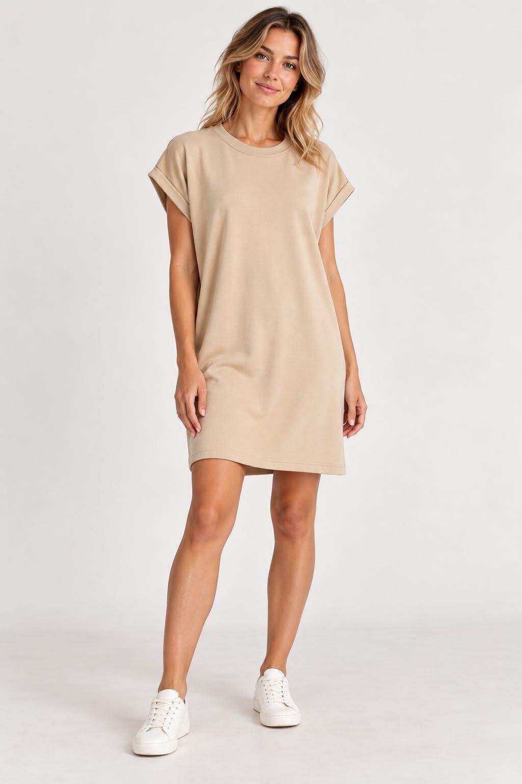 Jurk kort mooij beige 116