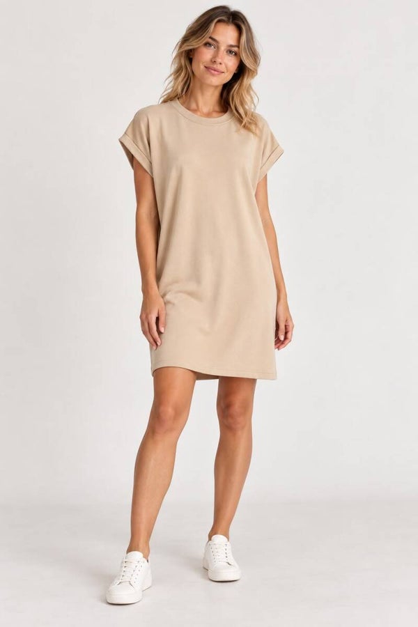 Jurk kort mooij beige 116