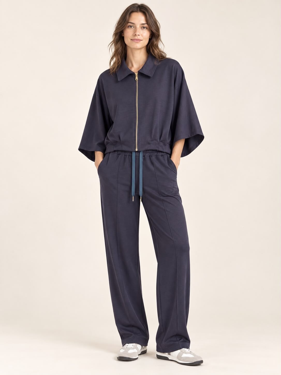 Prachtige elegante set marineblauw 213