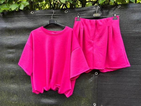 Mooie crop set fuchsia