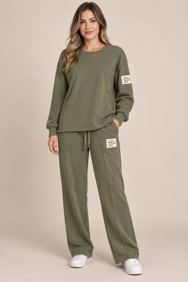 Mooie set kaki label 218