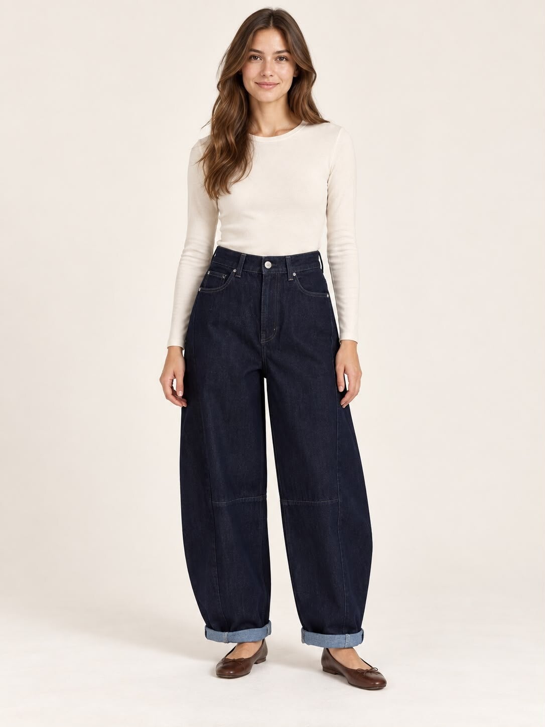 Mooie donkerblauwe ballon jeans 263