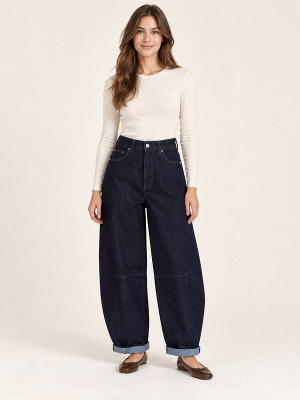 Mooie donkerblauwe ballon jeans 263