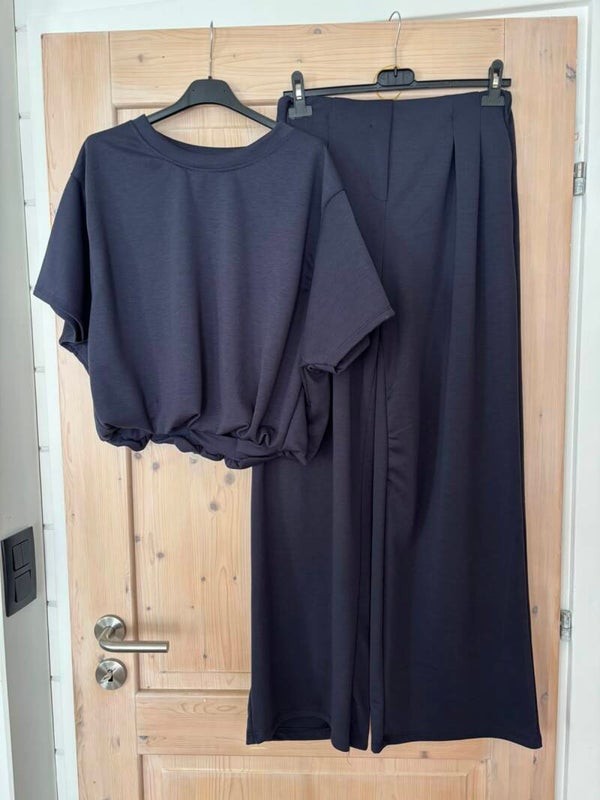 Heel mooi blauw huispak kroptop