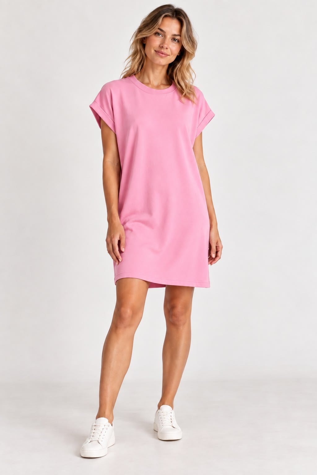 Jurk kort mooij licht roze 117