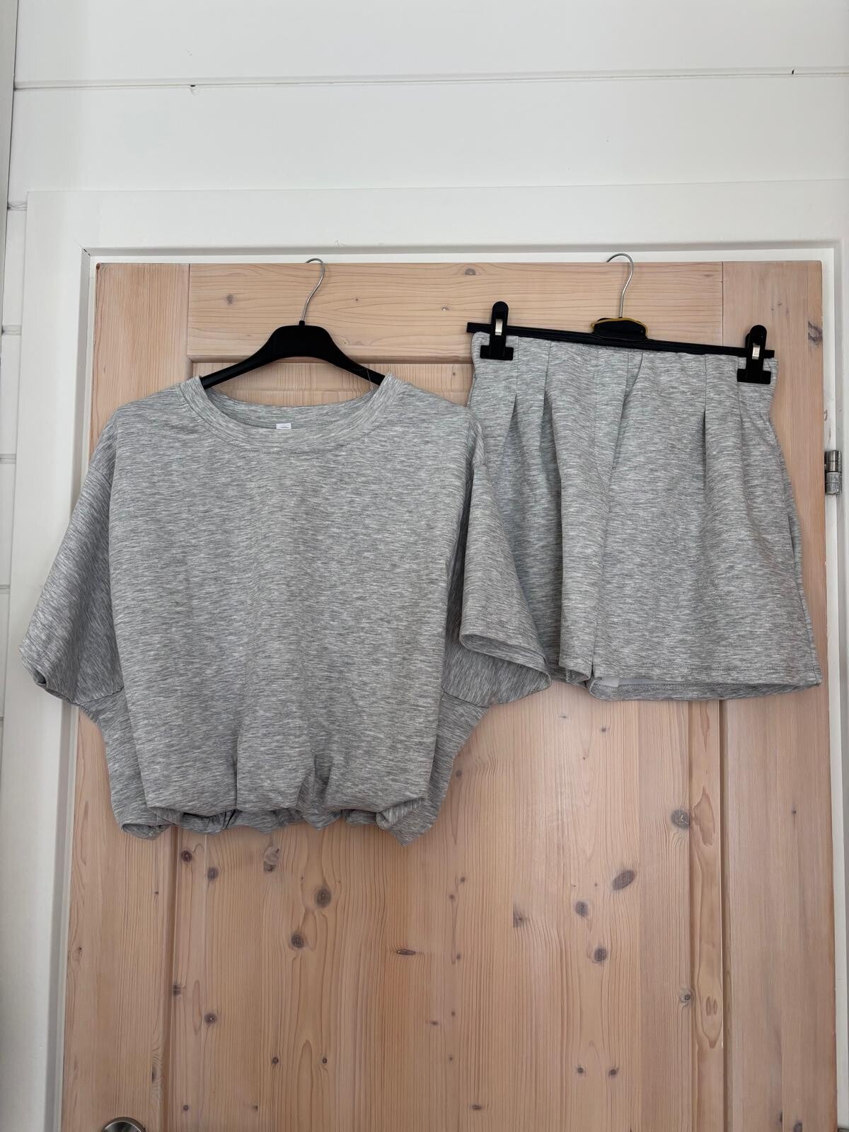 Toffe casual set met short grijs 185