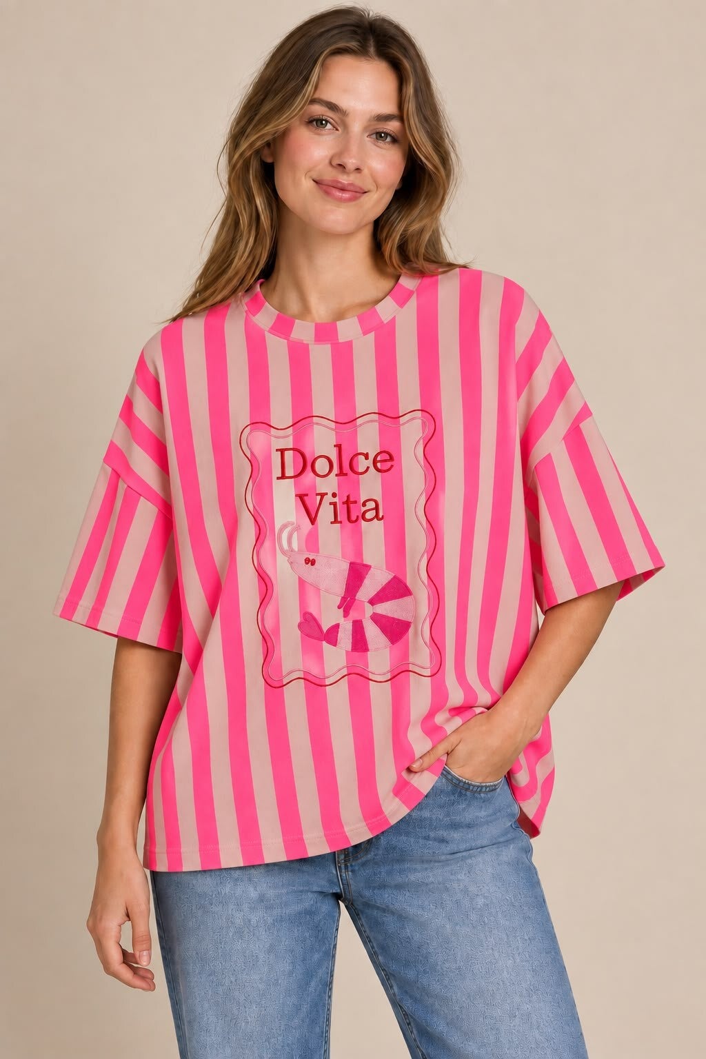 Hele toffe t-shirt fel roze