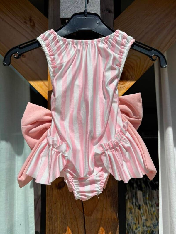 Leuk badpak roze streep