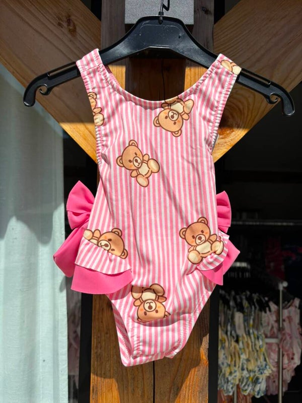 Heel mooi Babybadpakje roze beer