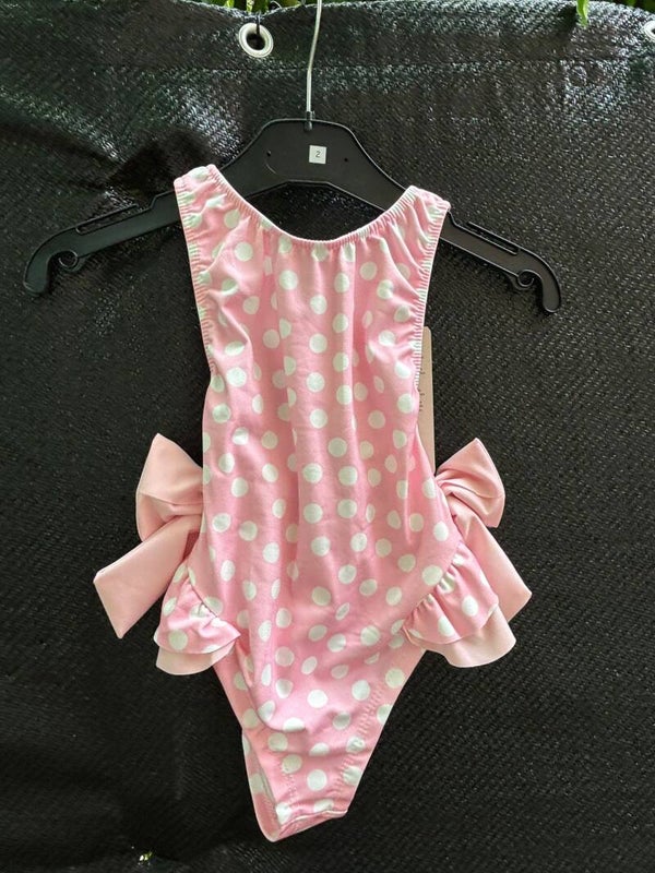 Badpak bolletjes roze