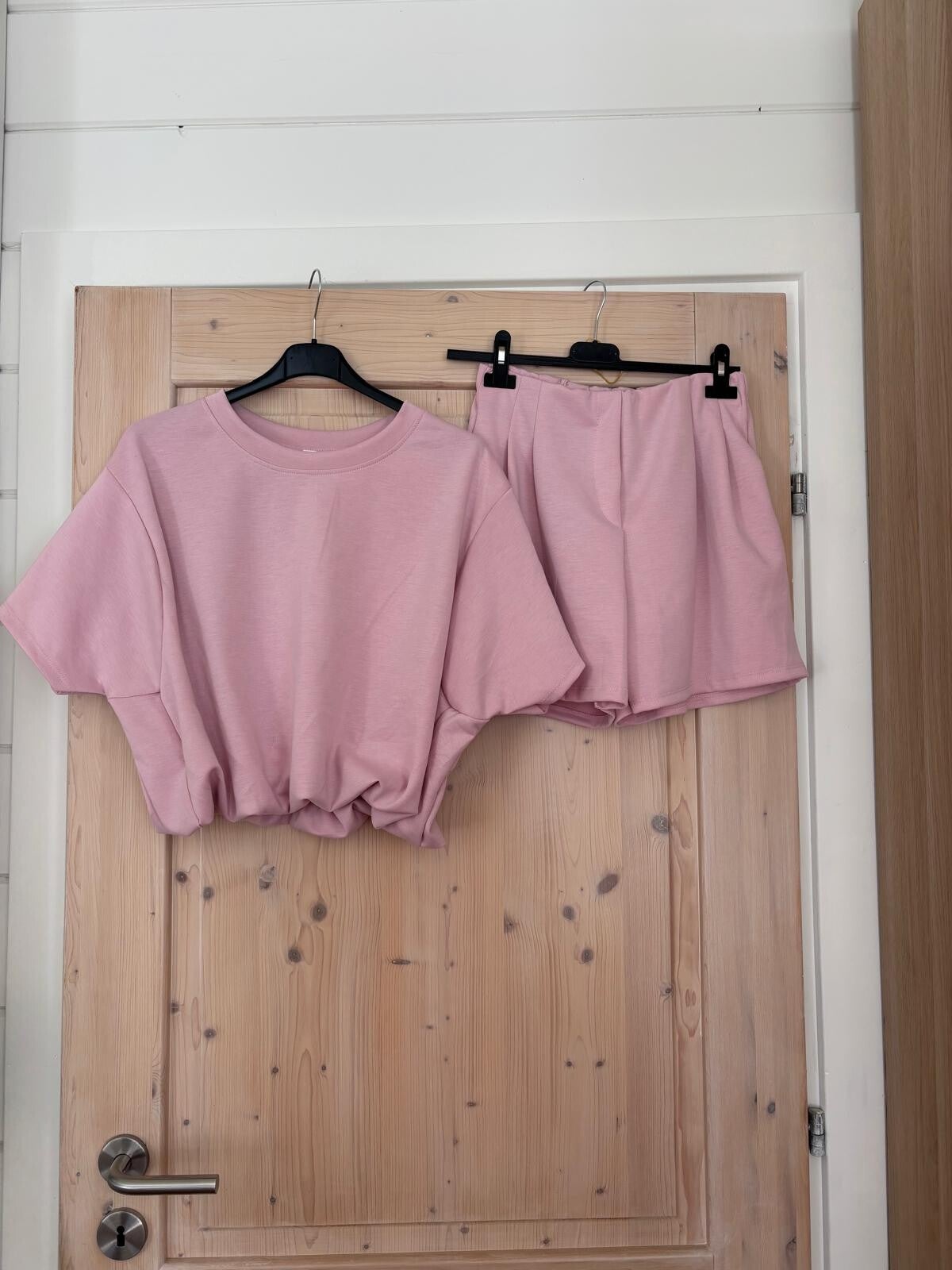 Toffe casual set met short roze 180