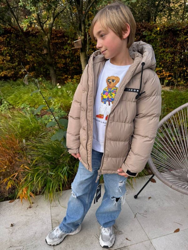 Icon kinderjas beige