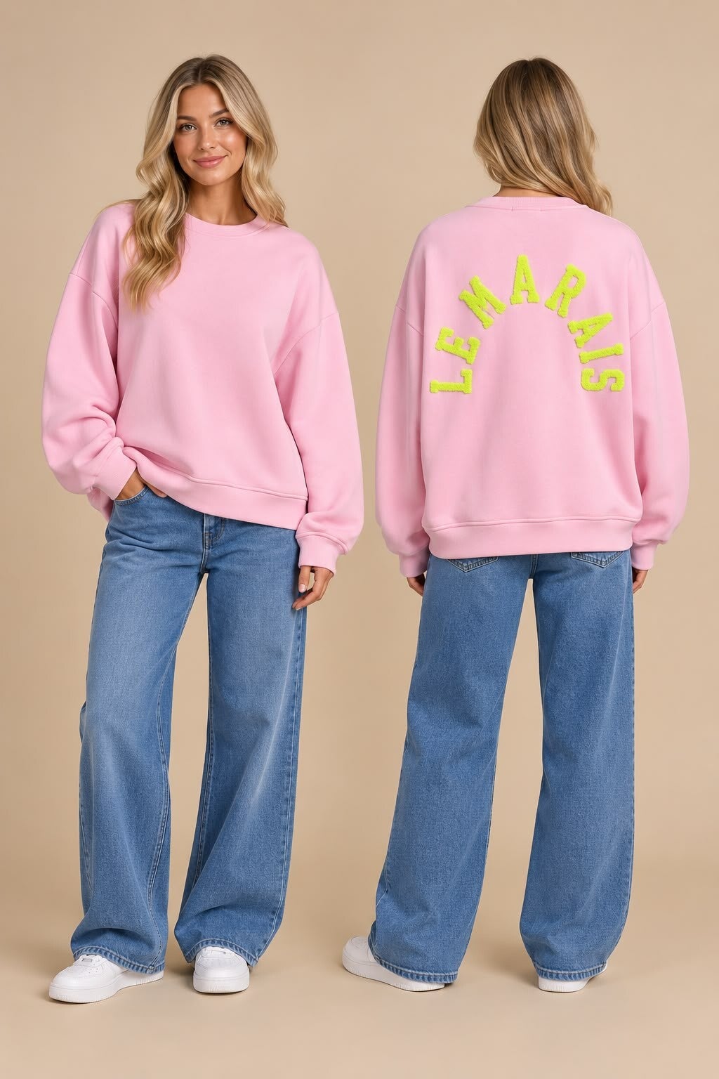 roze warme comfy sweater lemarais