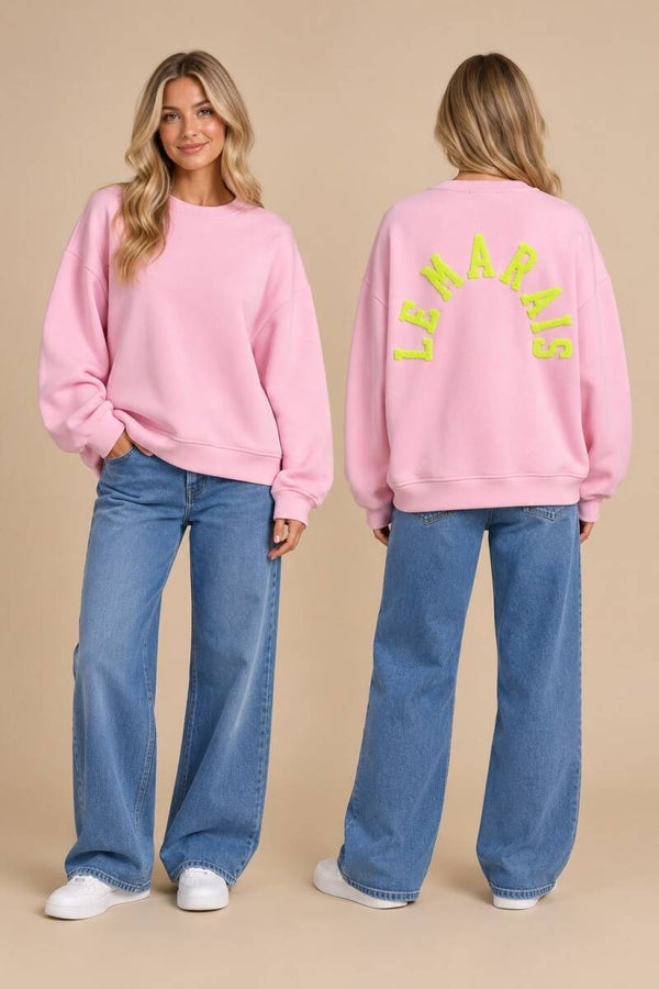 roze warme comfy sweater lemarais