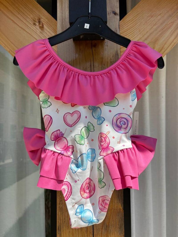 Heel mooie badpak fuchsia snoepje