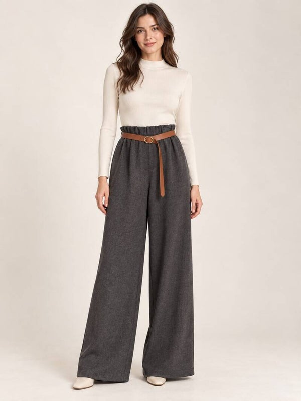 Klassieke broek met rechte pijpen antraciet 248