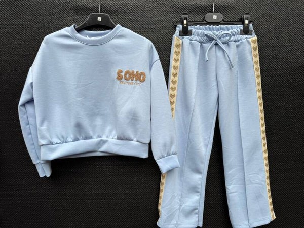 Blauwe set met hartjes