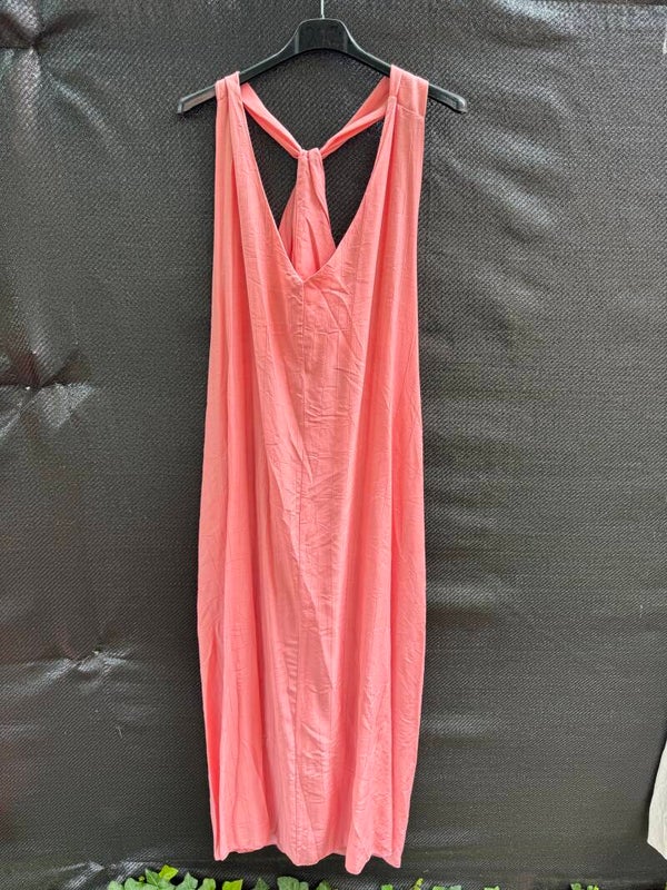 Luchtige lange jurk roze