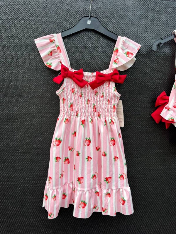 kleed aardbei roze streepje