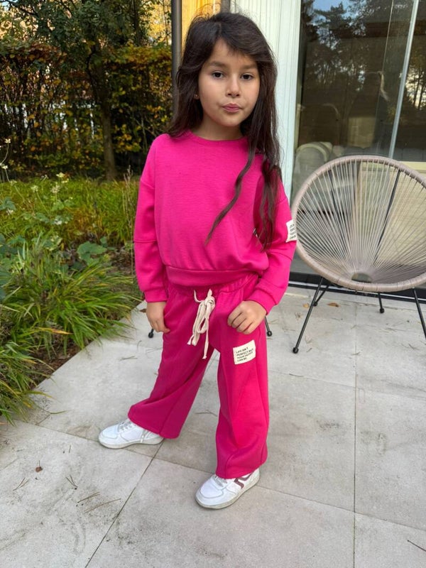 Comfy meisjes set fushia