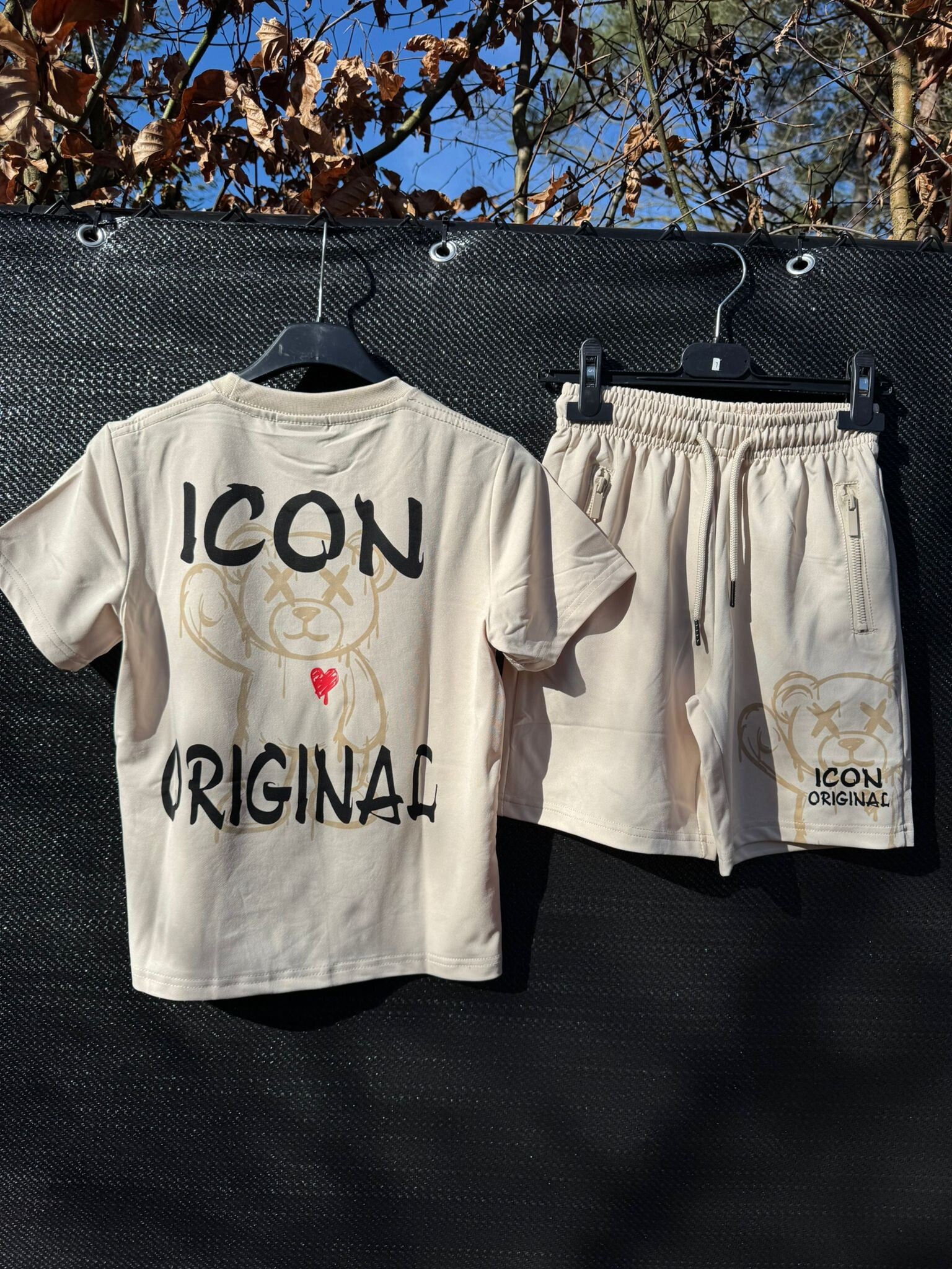 Hele mooie set icon beige