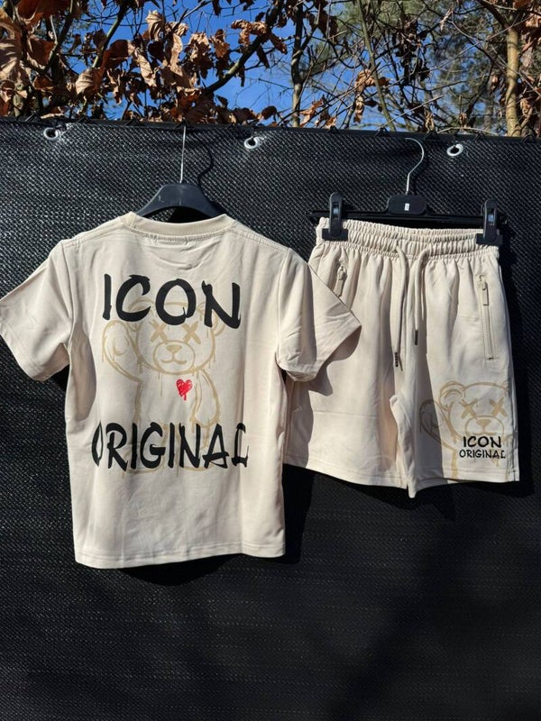 Hele mooie set icon beige