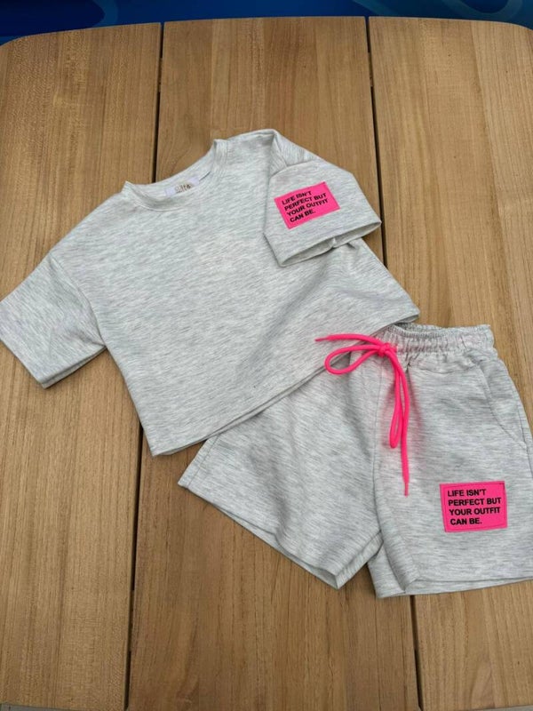 Trendy meisjes set grijs