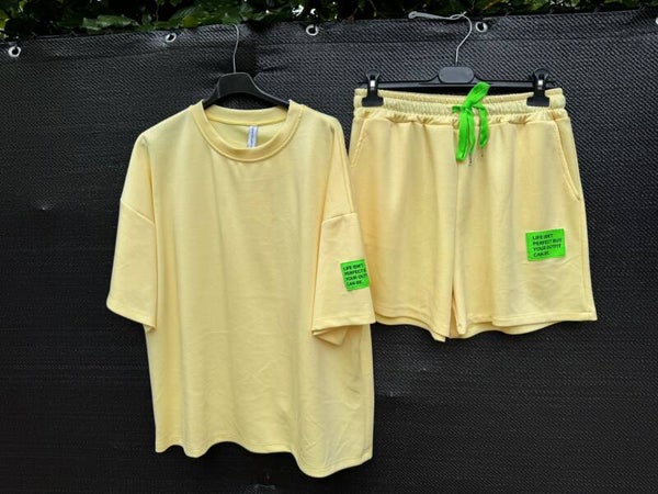 Gele set met short