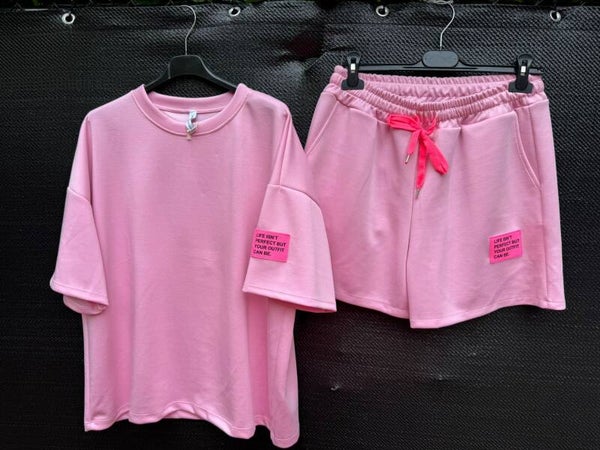 Roze set met short