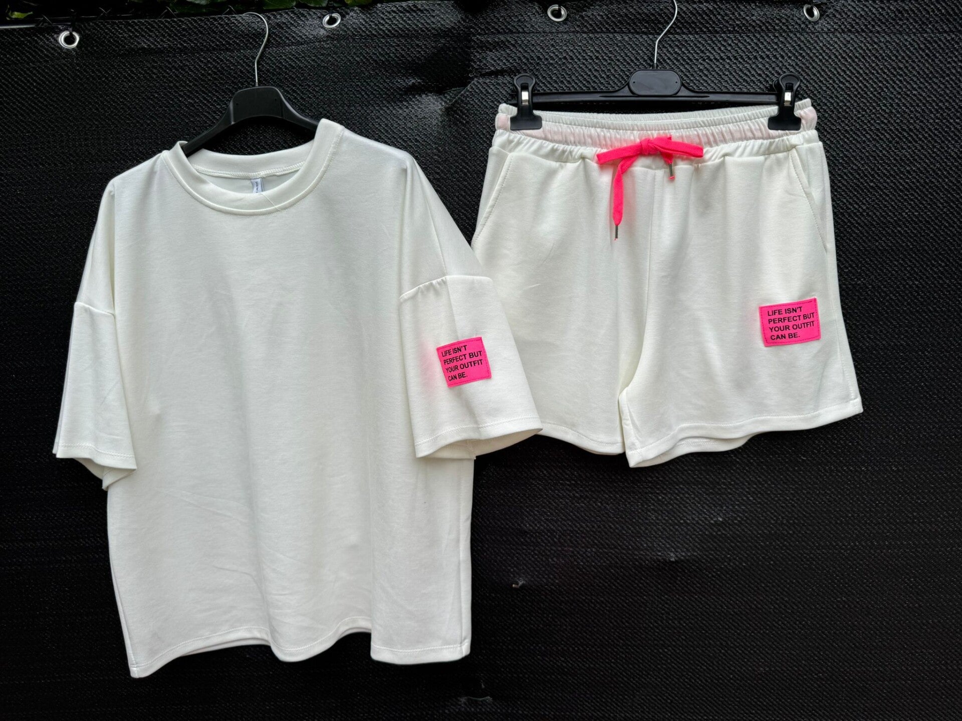 Witte set met short