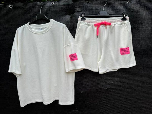 Witte set met short