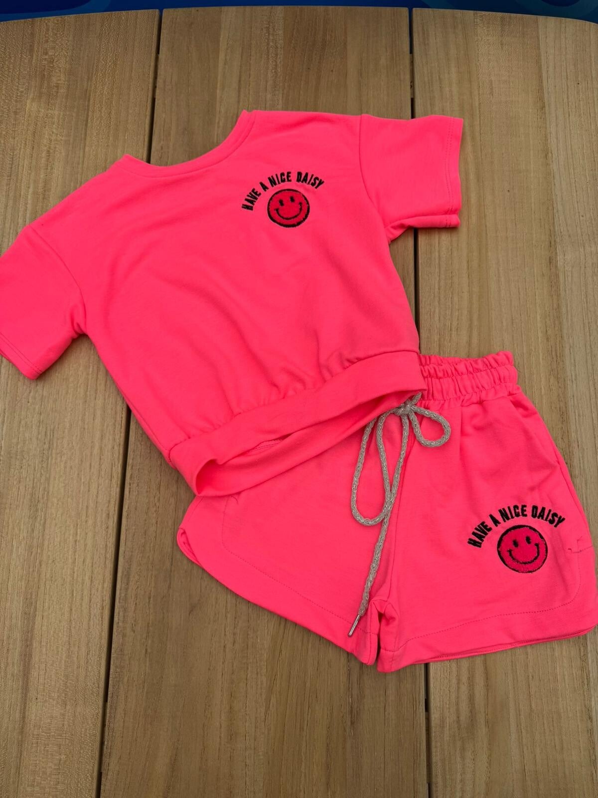 Smily neon meisjes set