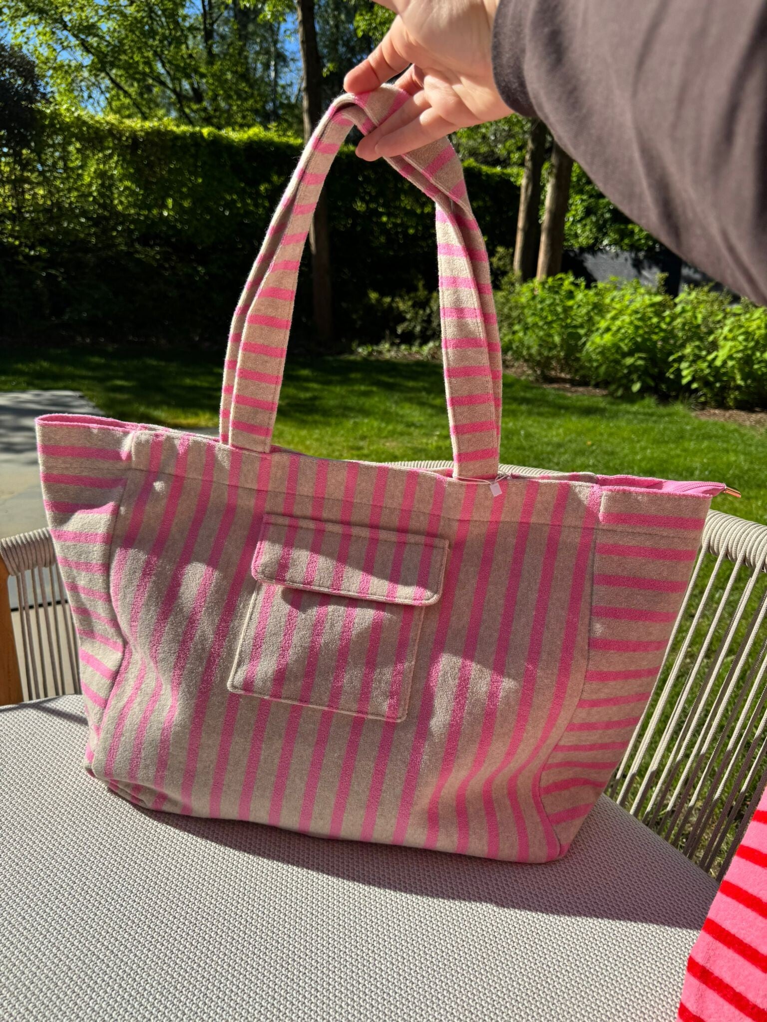 Super leuke badstof tassen roze