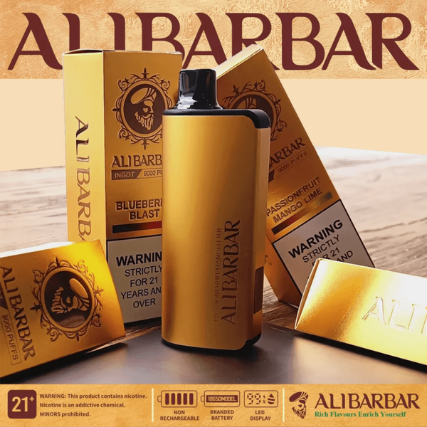 ALIBARBAR INGOT 9K PUFFS (5 PACK)