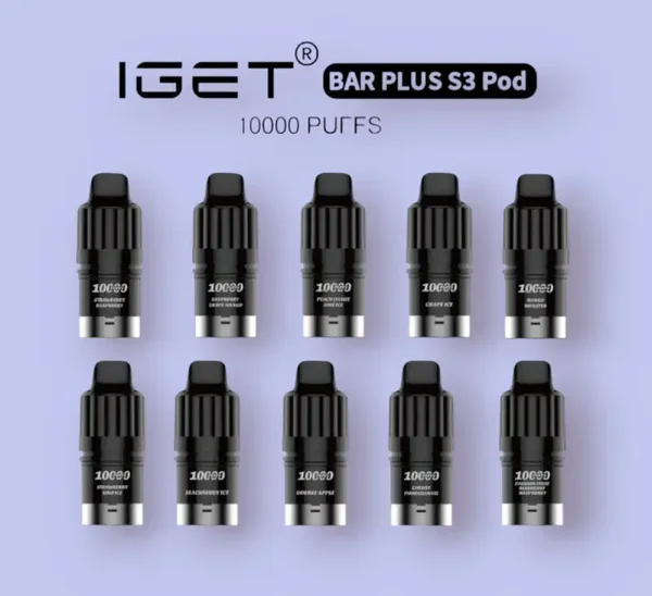 IGET BAR PLUS S3 10K PUFFS (POD) (30 PACK)