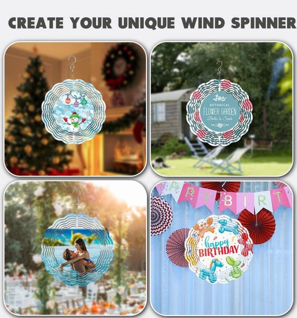 8" or 10" Round Wind Spinner Ready to Customize