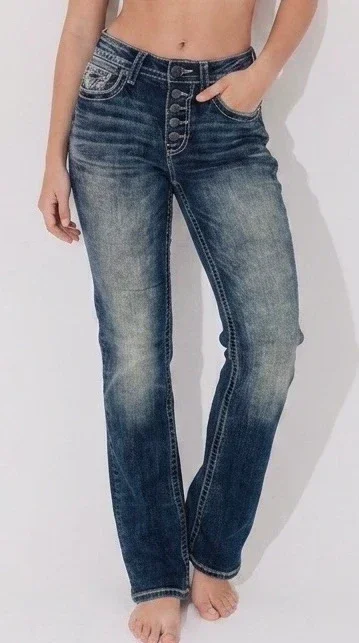 Vigoss Women's High Rise Slim Bootcut Jeans – Heritage Fit (Size 6 Long)